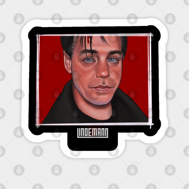 Portrait of Lindemann Sticker by Neon Deisy